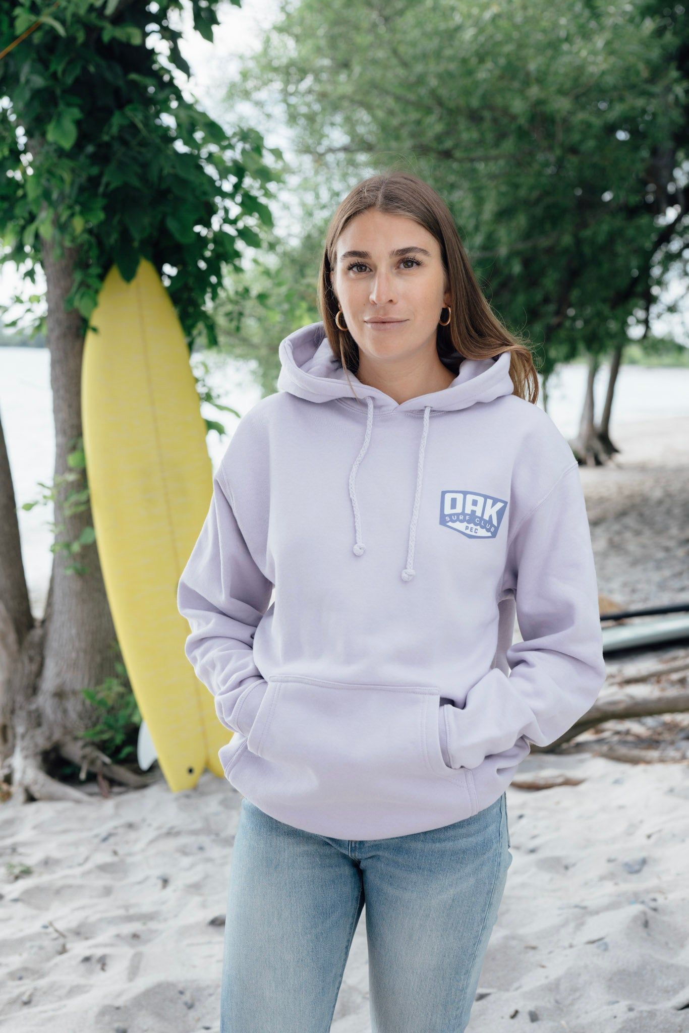 OAK SURF CLUB UNISEX LAVENDER HOODIE sold by OAK product image thumbnail 3