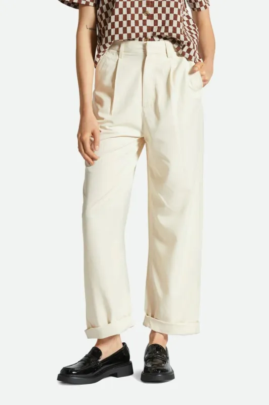 BRIXTON VICTORY TROUSER PANT - WHITE SMOKE sold by OAK
