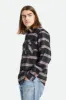 BRIXTON BOWERY STRETCH WATER RESISTANT FLANNEL - BLACK/CHARCOAL/BARN RED sold by OAK