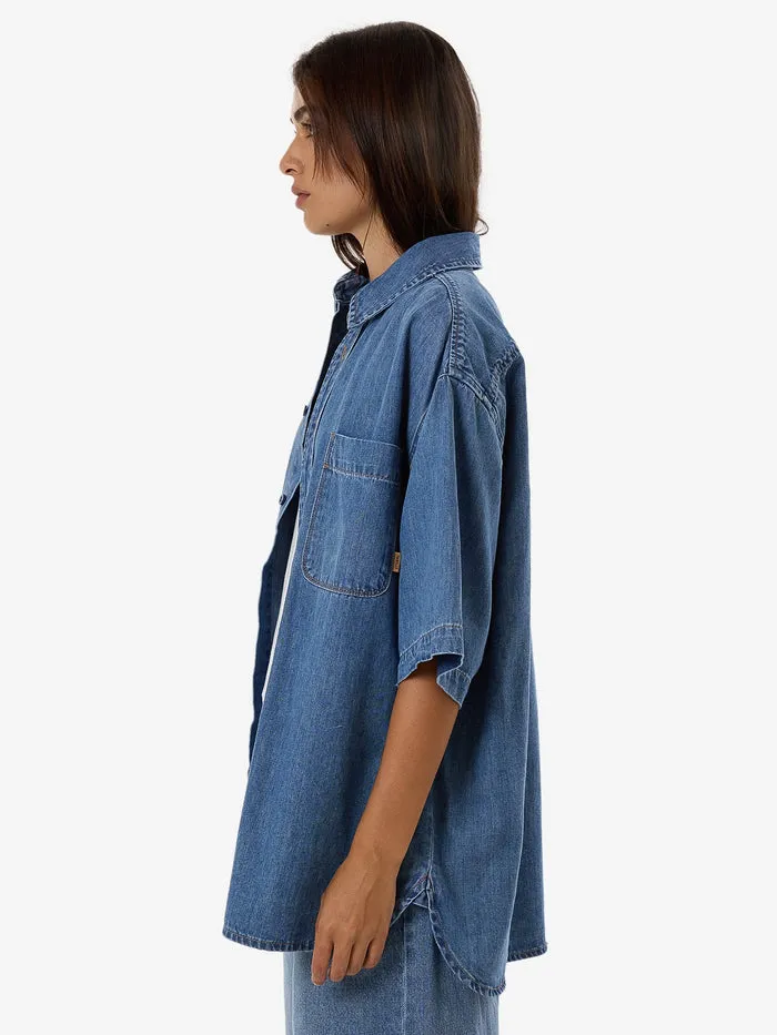 THRILLS DARIAN DENIM SHIRT - DUST BLUE sold by OAK product image thumbnail 5