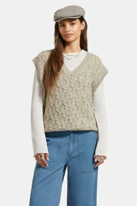 BRIXTON LAFAYETTE OVERSIZED SWEATER - MARBLED BEIGE sold by OAK
