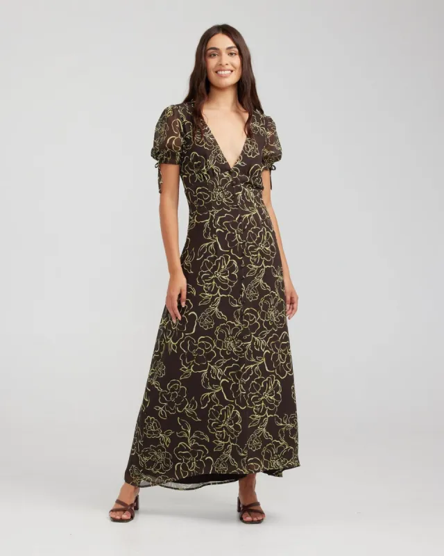 CHARLI HOLIDAY MAGDALENA MAXI DRESS sold by OAK