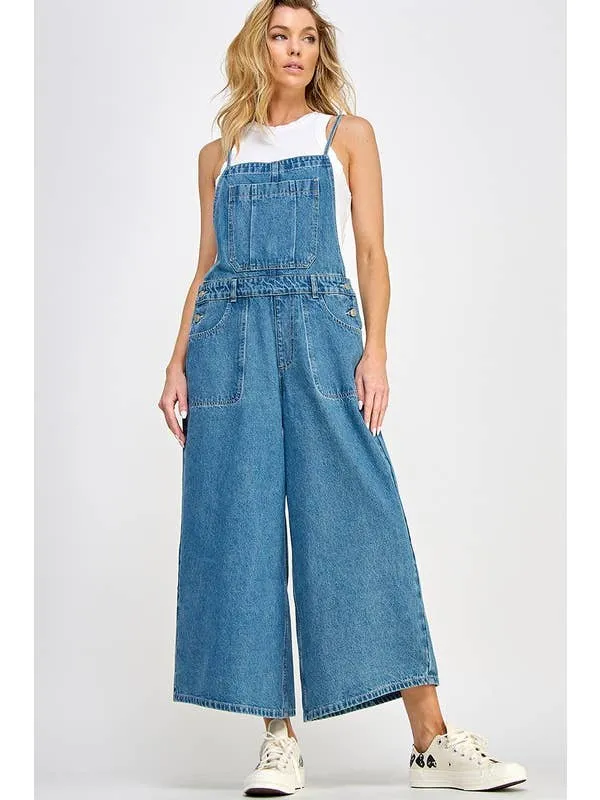 SLOUCHY TIE-BACK OVERALLS sold by OAK