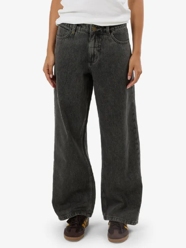 THRILLS BILLIE LOW JEAN - LIGHT CANTEEN BLACK sold by OAK