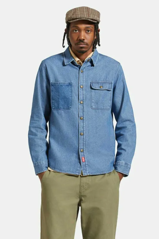 BRIXTON MC ASSEMBLY OVERSHIRT  - UNION HERRINGBONE sold by OAK