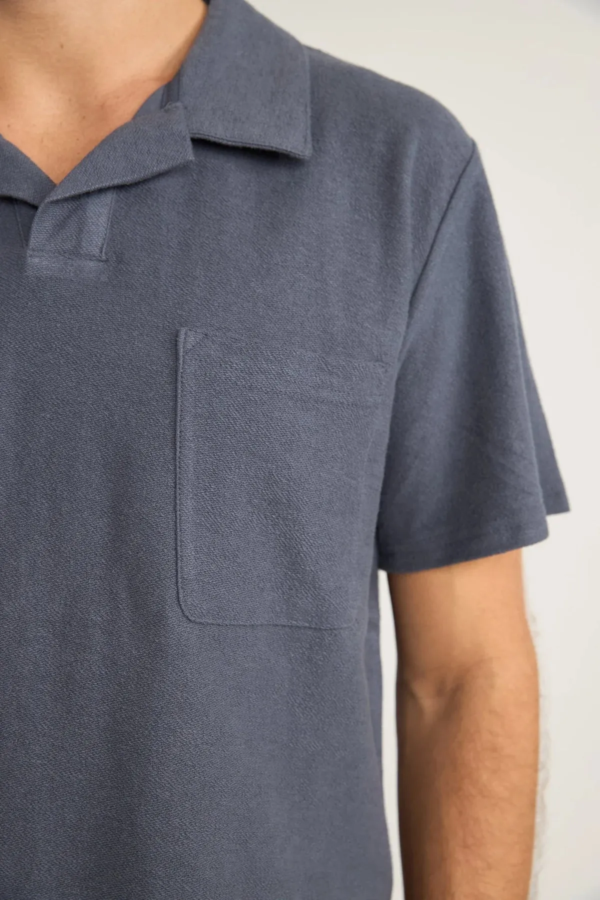 RHYTHM VINTAGE TERRY POLO - NAVY sold by OAK product image thumbnail 2