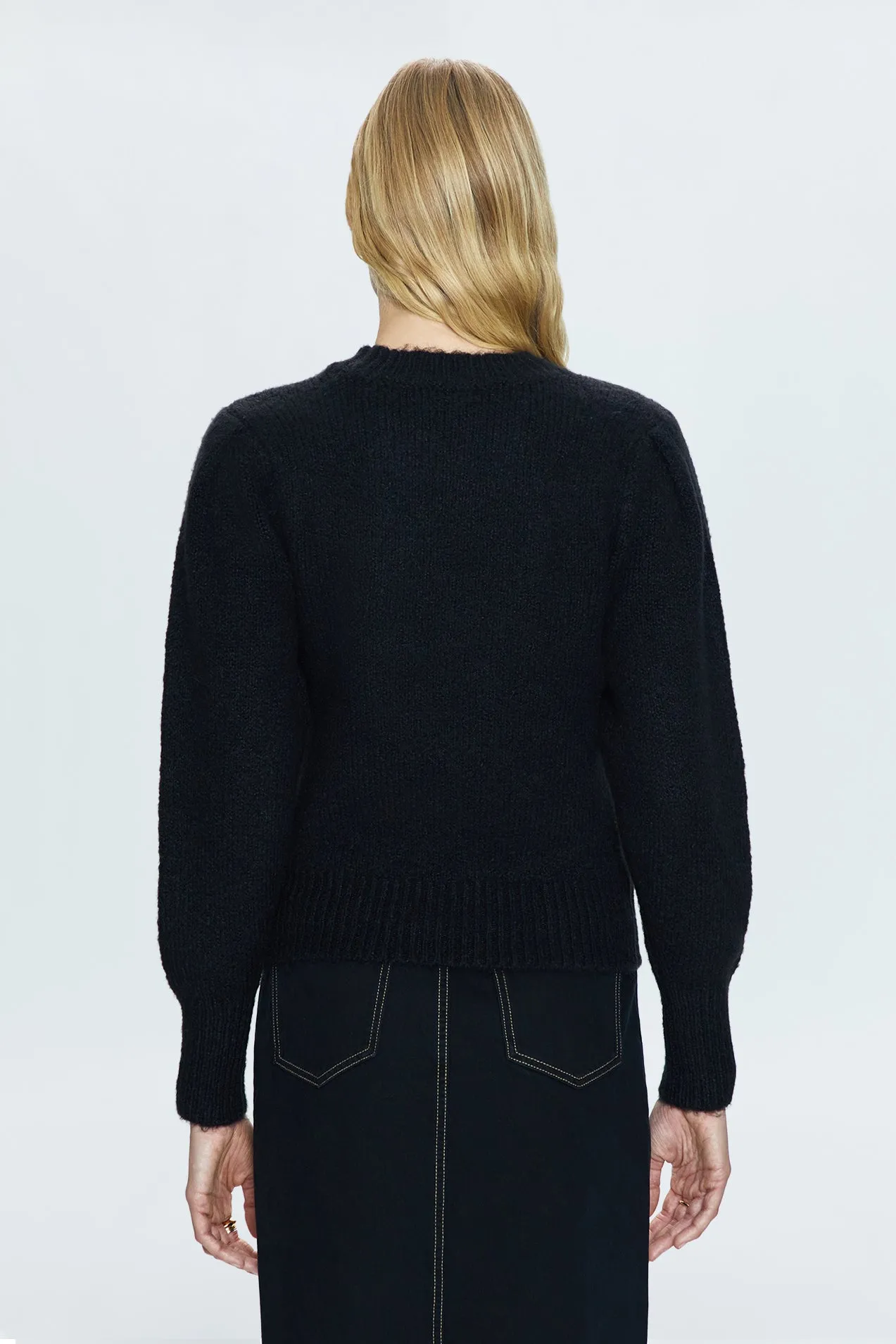 PISTOLA COLETTE PUFF SLEEVE SWEATER - NOIR sold by OAK product image thumbnail 5