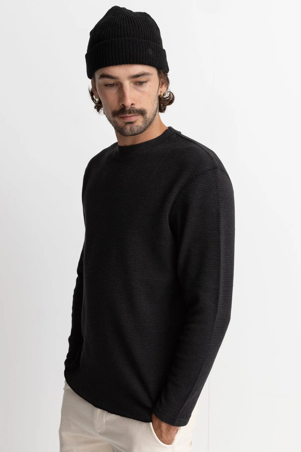 RHYTHM CLASSIC WAFFLE KNIT - VINTAGE BLACK sold by OAK