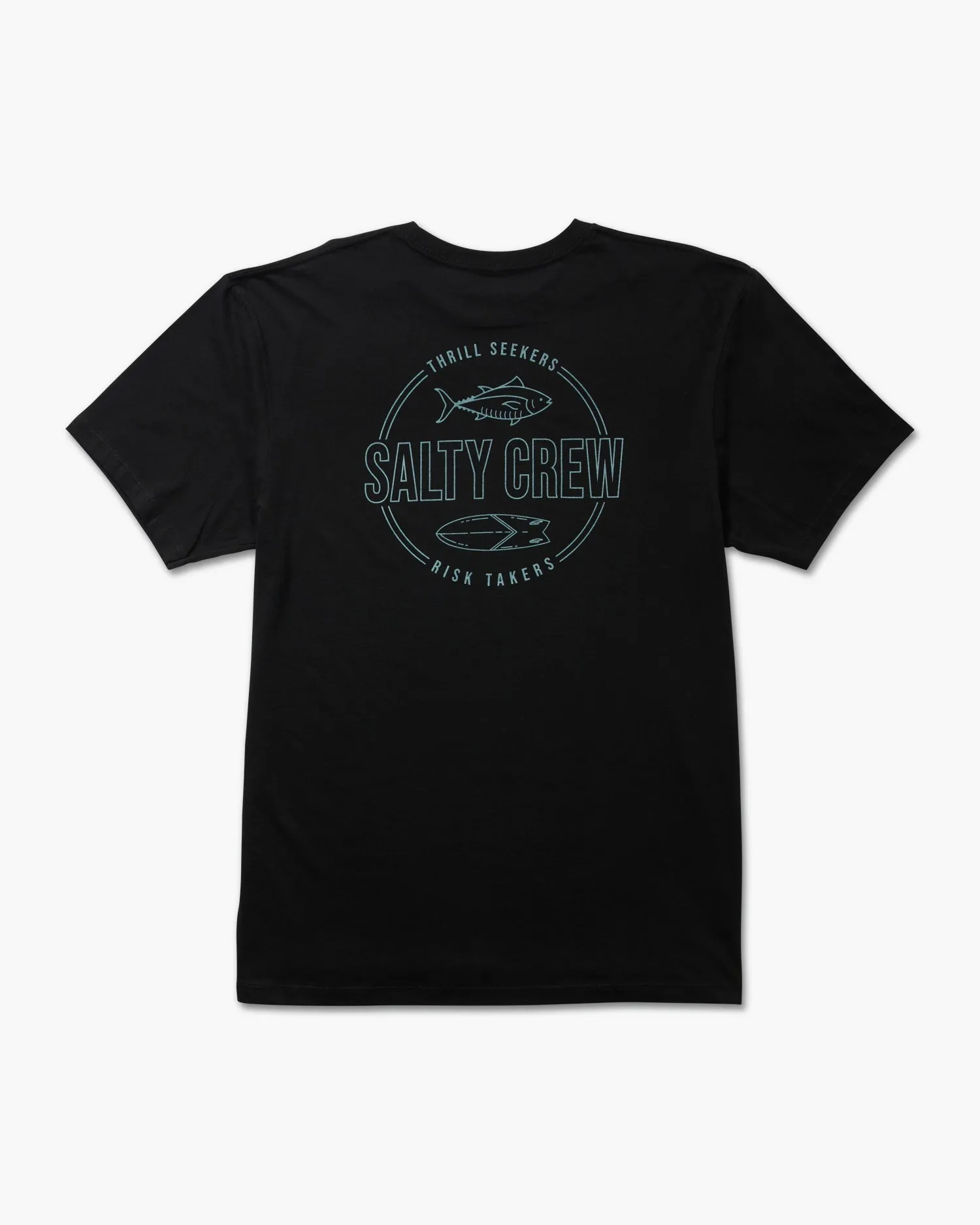 SALTY CREW OUTLINED SS TEE - BLACK sold by OAK
