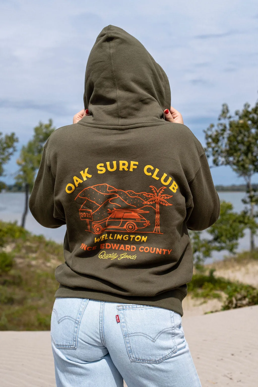 OAK SURF CLUB SINGLE FIN HOODIE - NAVY sold by OAK product image thumbnail 4