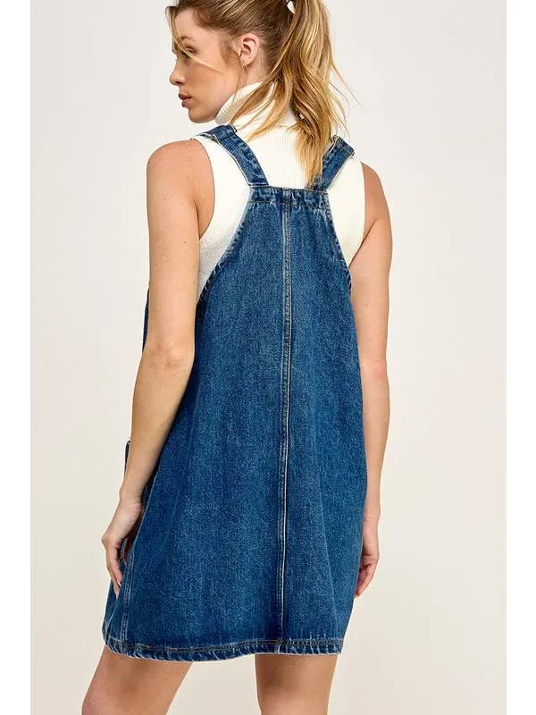 DENIM OVERALL SMOCK MINI DRESS sold by OAK product image thumbnail 2