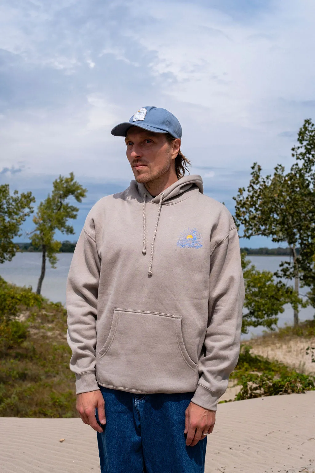 OAK SURF CLUB TEN TOE RODEO HOODIE - CEMENT sold by OAK product image thumbnail 5