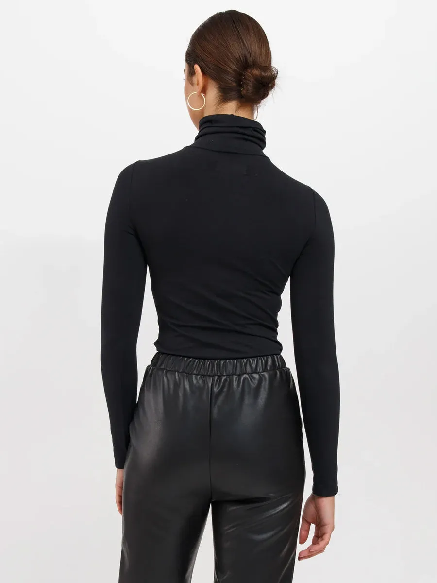 BRUNETTE THE LABEL LONG SLEEVE TURTLE NECK - BLACK sold by OAK product image thumbnail 2