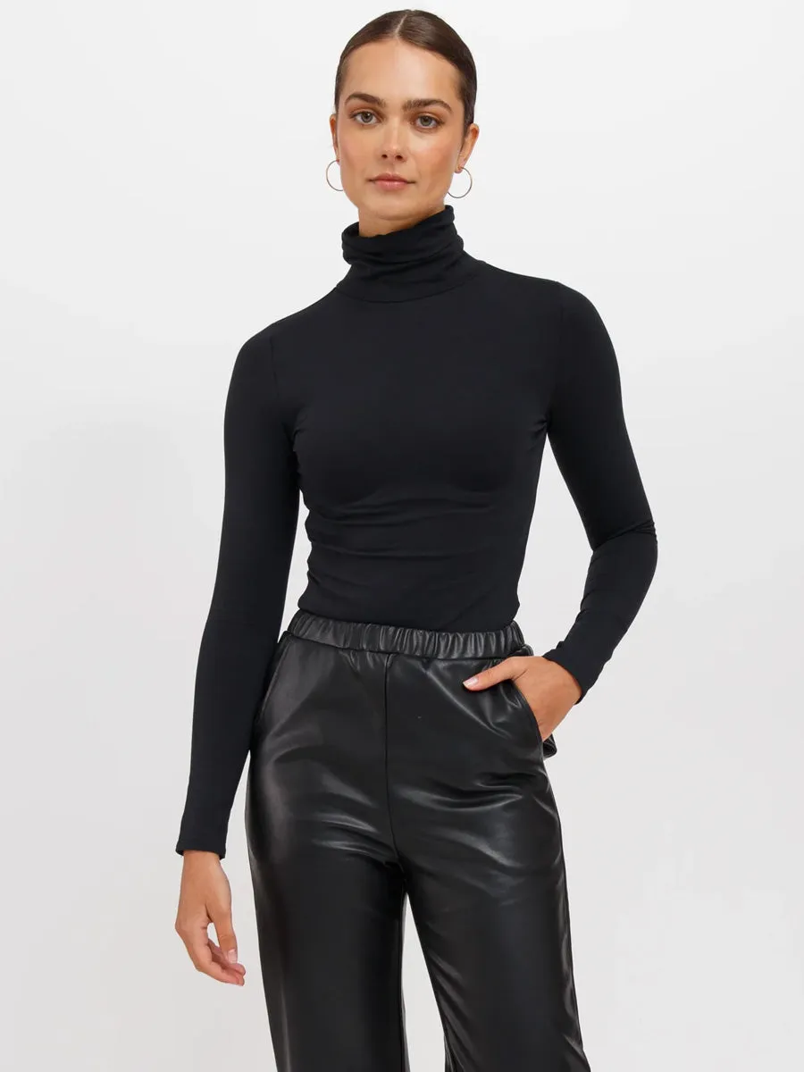 BRUNETTE THE LABEL LONG SLEEVE TURTLE NECK - BLACK sold by OAK