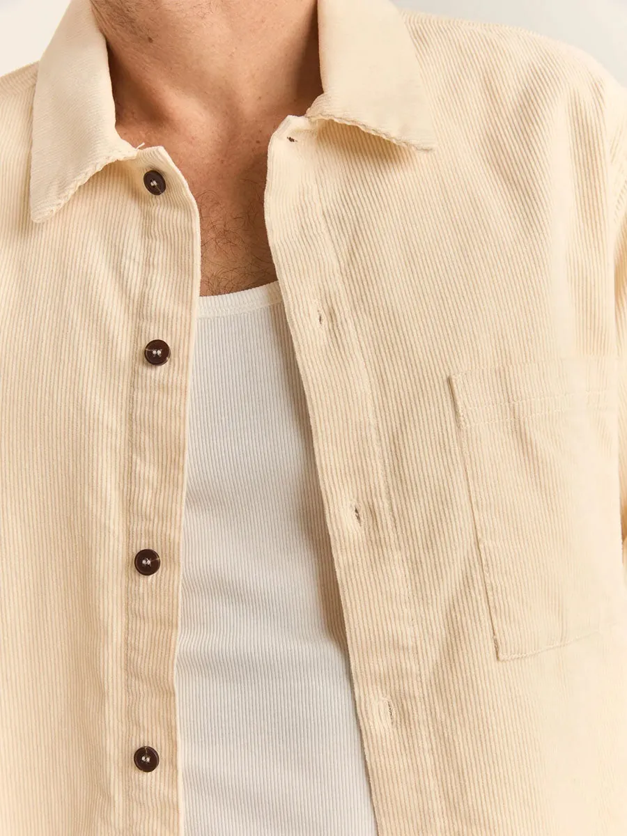 RHYTHM CORDUROY LONG-SLEEVE SHIRT - NATURAL sold by OAK product image thumbnail 3