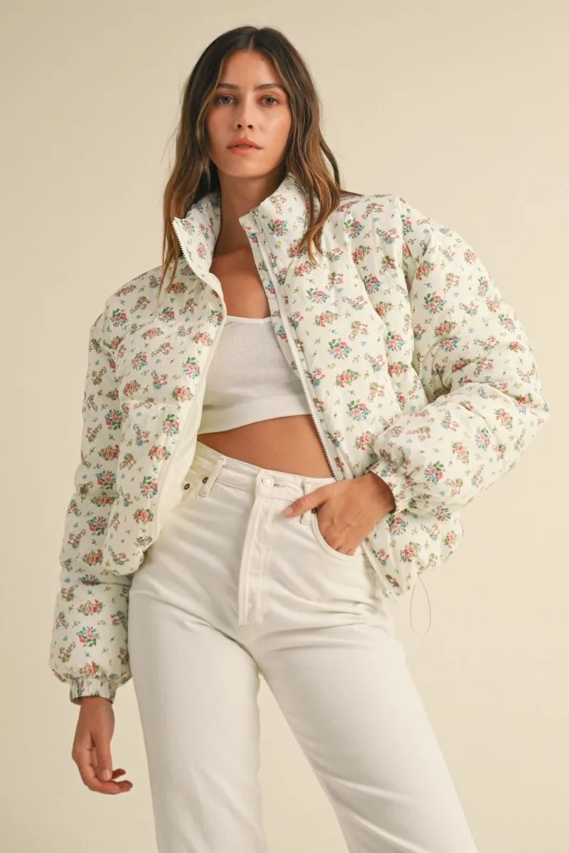 FLORAL PRINT PADDED JACKET sold by OAK product image thumbnail 3