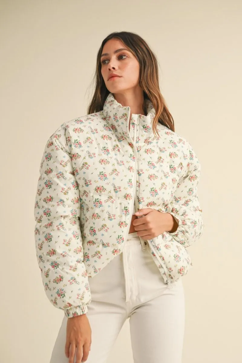 FLORAL PRINT PADDED JACKET sold by OAK product image thumbnail 4