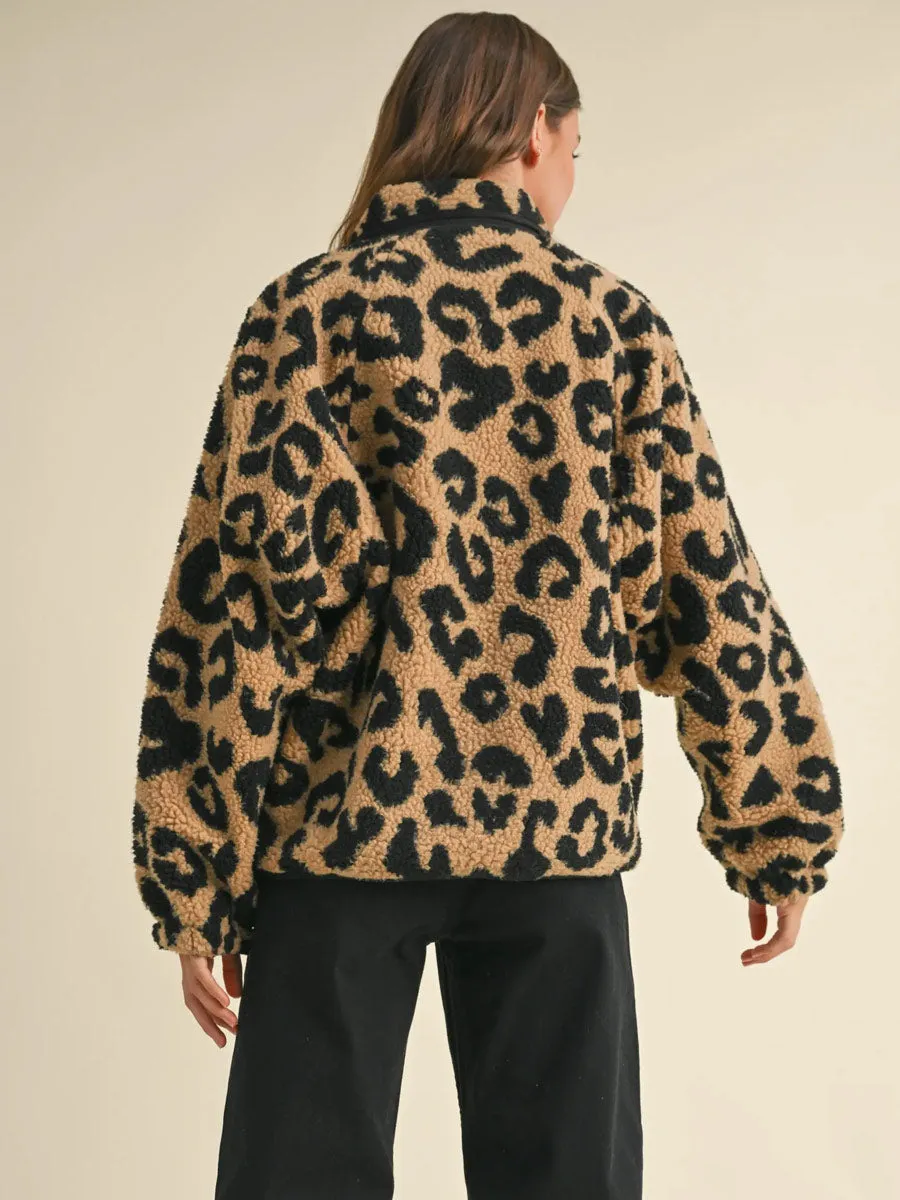 LEOPARD SHERPA PATTERN JACKET sold by OAK product image thumbnail 2