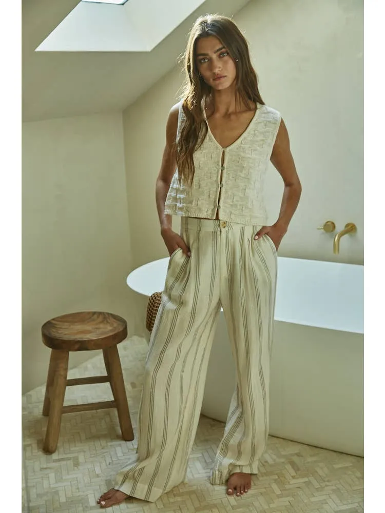 SLEEVELESS BUTTON-DOWN KNIT TANK sold by OAK product image thumbnail 2