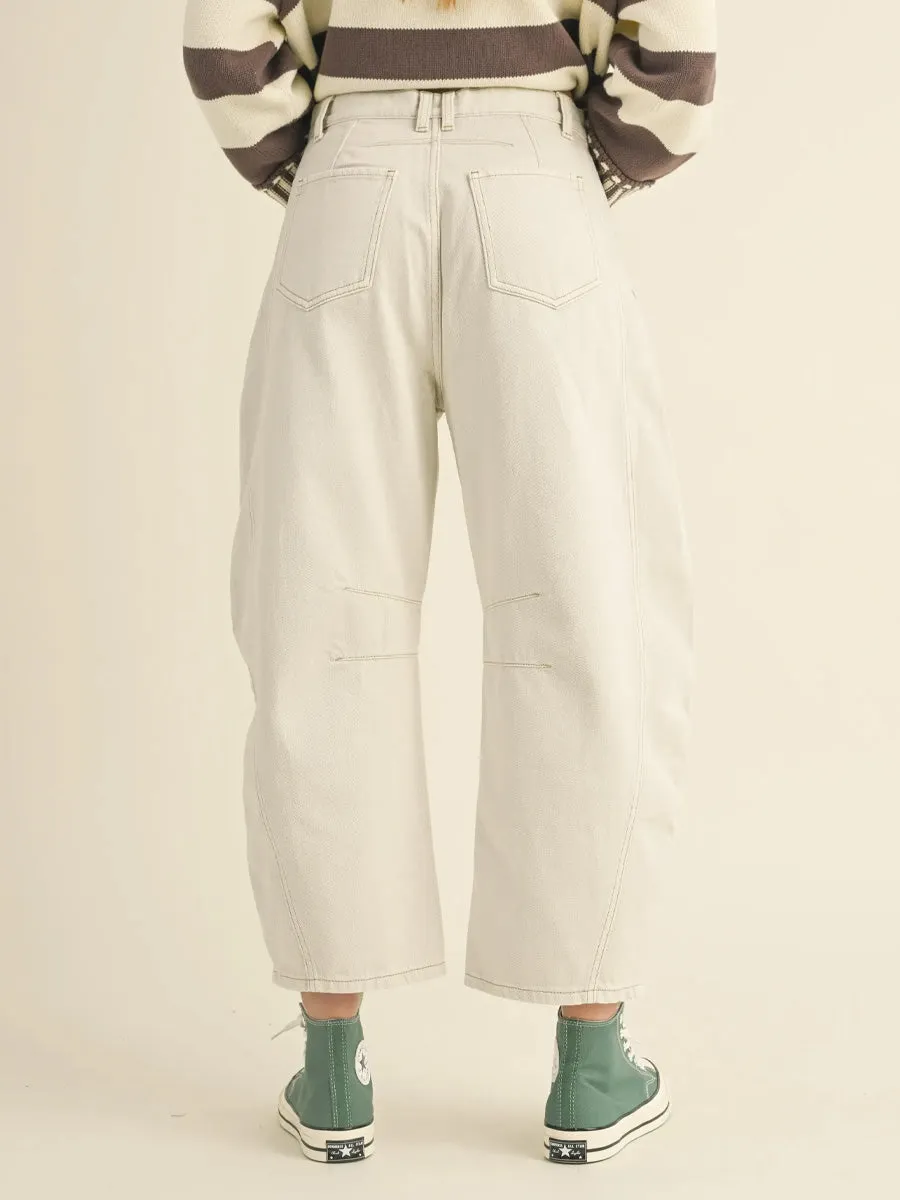 BARREL COTTON PANTS - ECRU sold by OAK product image thumbnail 2