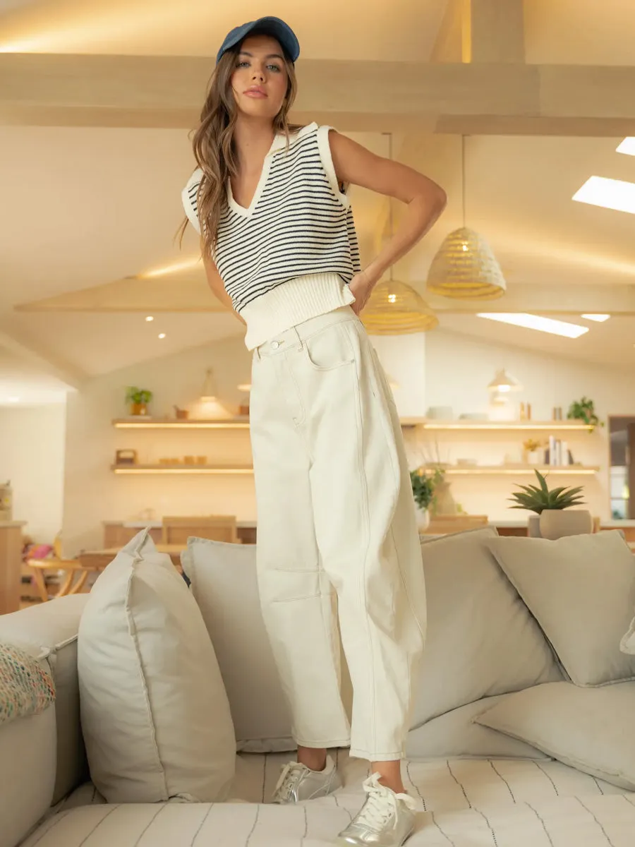 BARREL COTTON PANTS - ECRU sold by OAK product image thumbnail 4