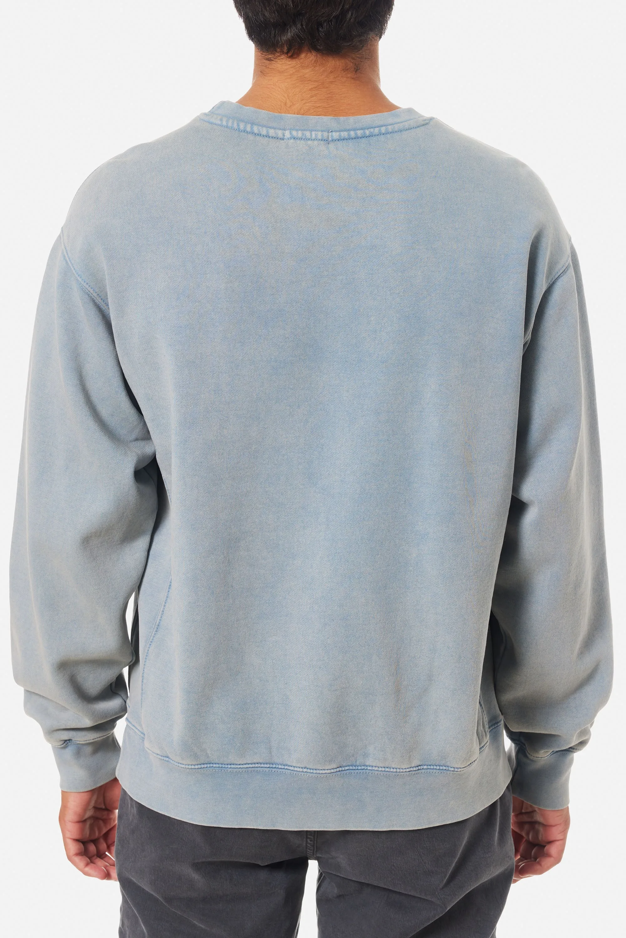 KATIN EMBROIDERED CREW - WASHED BLUE SAND sold by OAK product image thumbnail 3