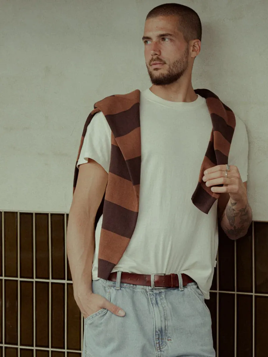 RHYTHM VENTURA STRIPE KNIT LONG-SLEEVE POLO sold by OAK product image thumbnail 5