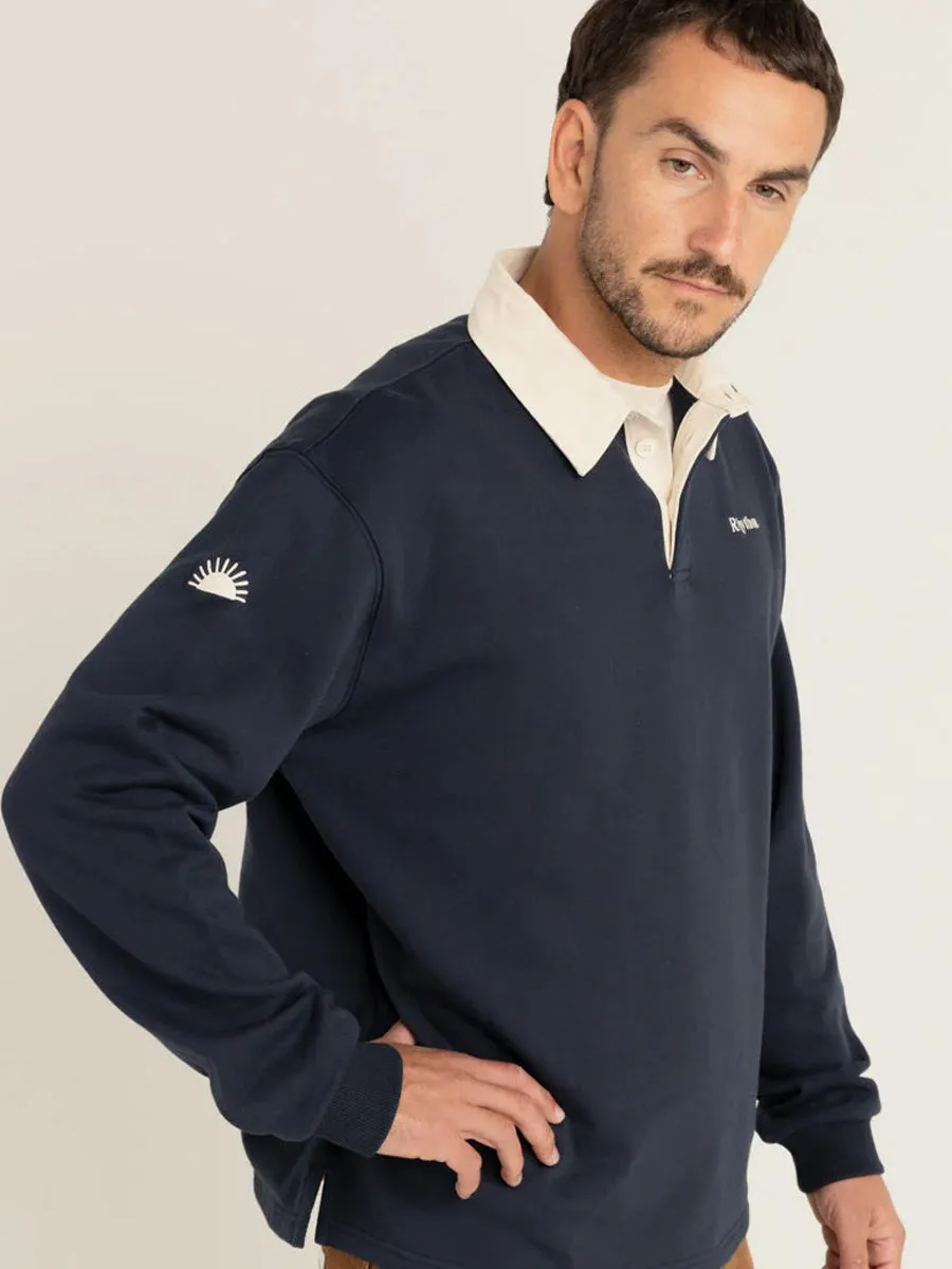 RHYTHM VINTAGE RUGBY LONG-SLEEVE POLO sold by OAK