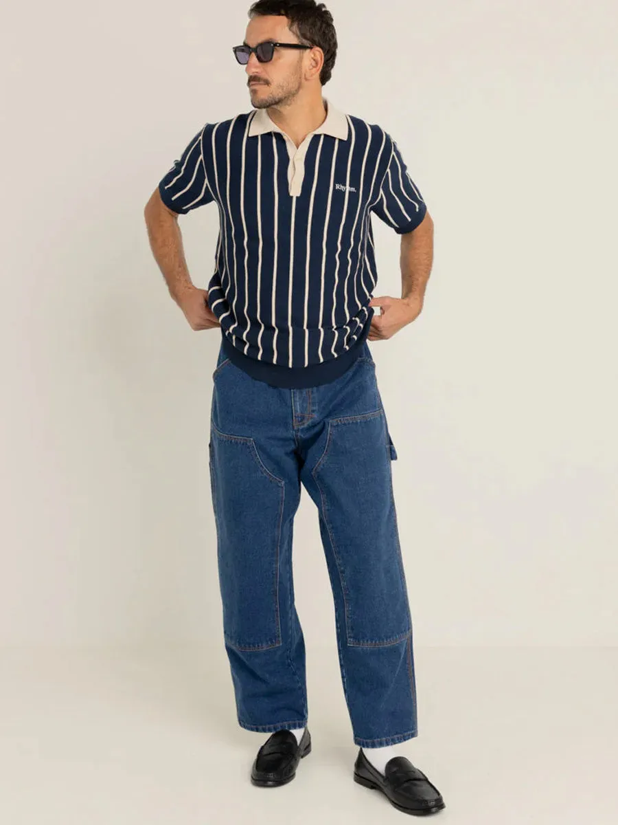 RHYTHM STRIPED KNIT SHORT-SLEEVE POLO sold by OAK product image thumbnail 4