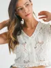 EMBROIDERED SLEEVELESS CROP TOP - WHITE sold by OAK