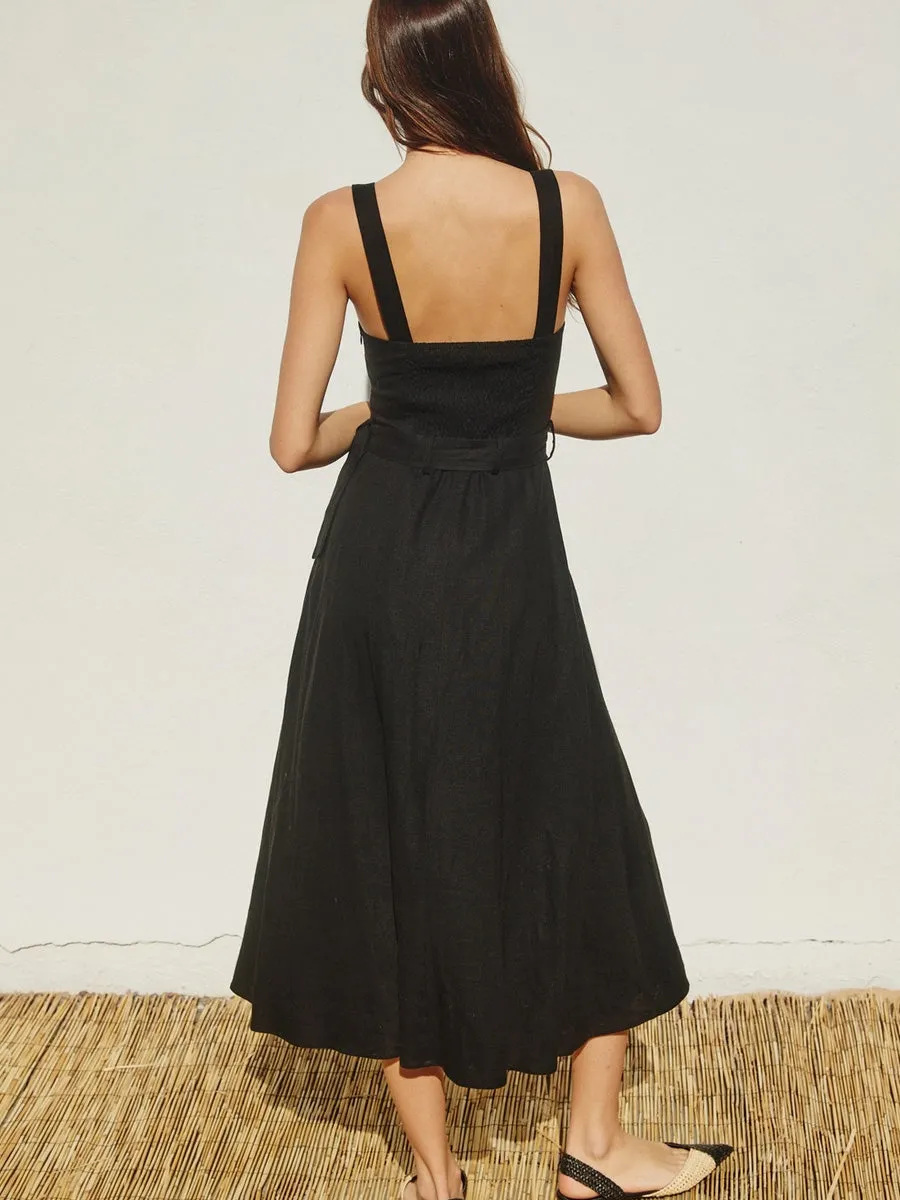 BUCKLED MAXI DRESS - BLACK sold by OAK product image thumbnail 2