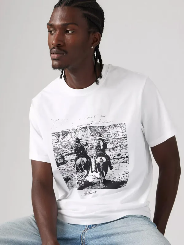 LEVI'S SHORT-SLEEVE RELAXED FIT TEE - ARCHIVAL SUNSET RIDERS made by Levi's