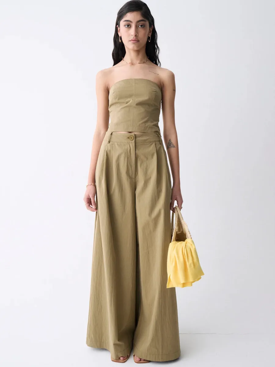 LOUNA PANTS - ARMY sold by OAK