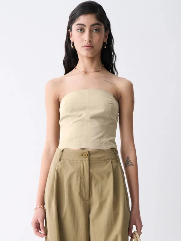 LOUNA TOP - BEIGE sold by OAK