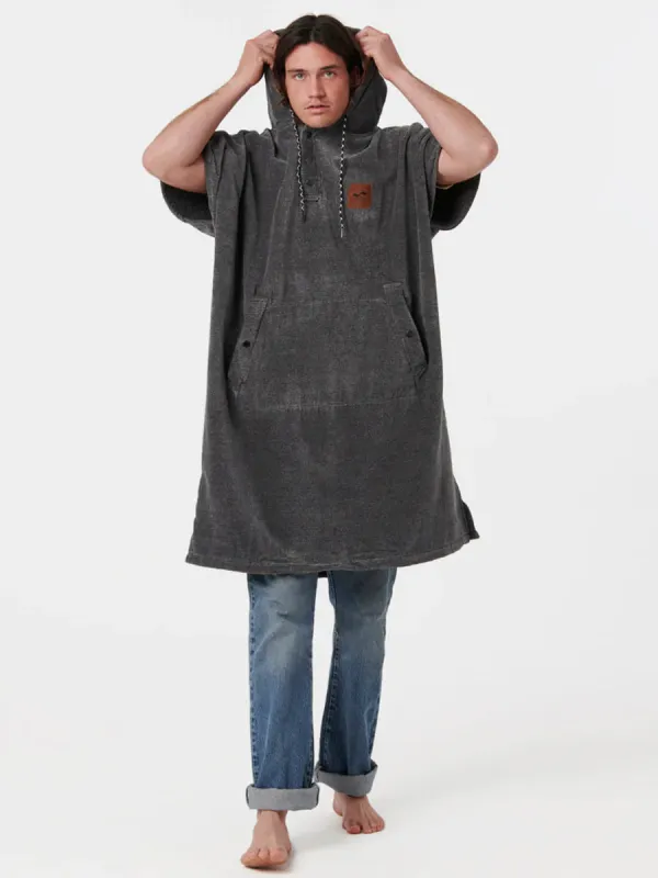 SLOWTIDE THE DIGS CHANGING PONCHO - HEATHER GREY sold by OAK