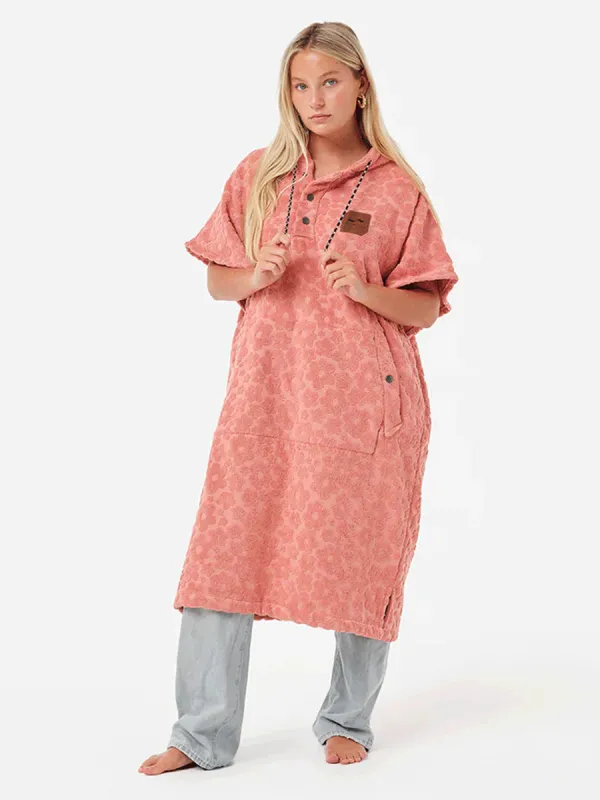 SLOWTIDE GINNY EX-WARM PONCHO - GUAVA sold by OAK
