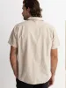 RHYTHM LINEN SHORT-SLEEVE SHIRT - SAND sold by OAK