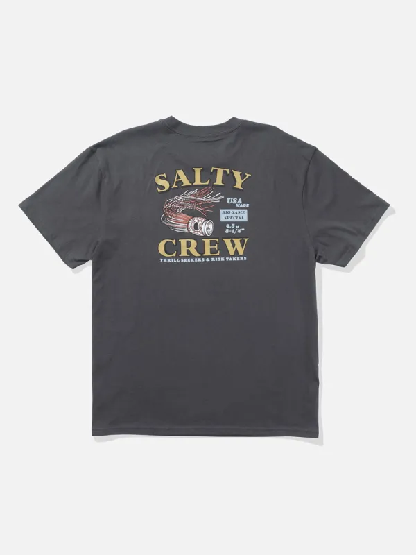 SALTY CREW LURED CLASSIC SHORT-SLEEVE TEE - CHARCOAL sold by OAK