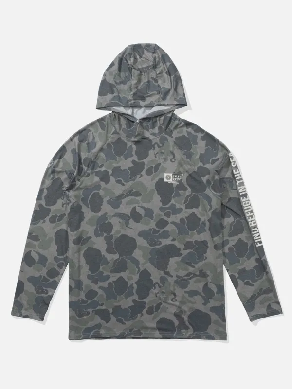 SALTY CREW MARINER LITE UV HOODIE - SAND CAMO sold by OAK