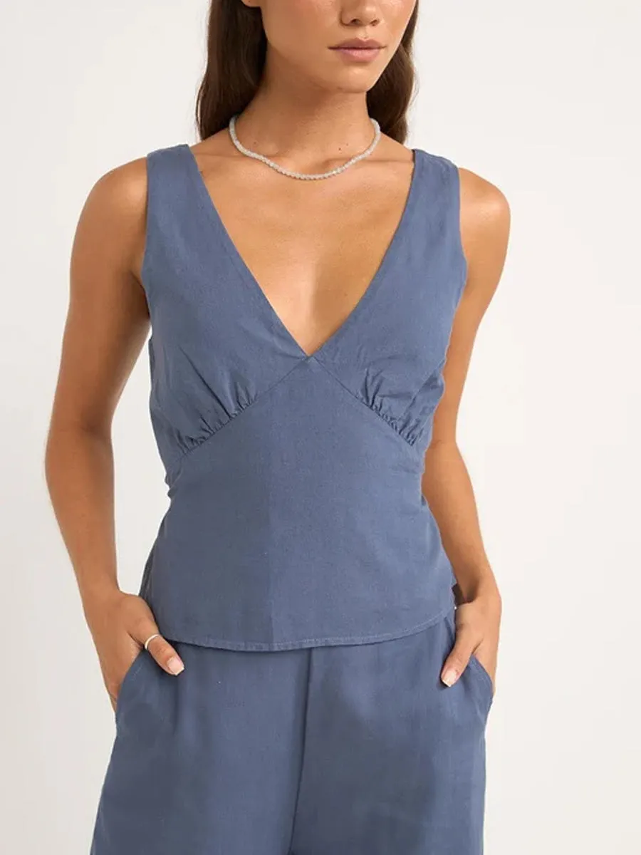 LUCIA TOP - BLUE sold by OAK