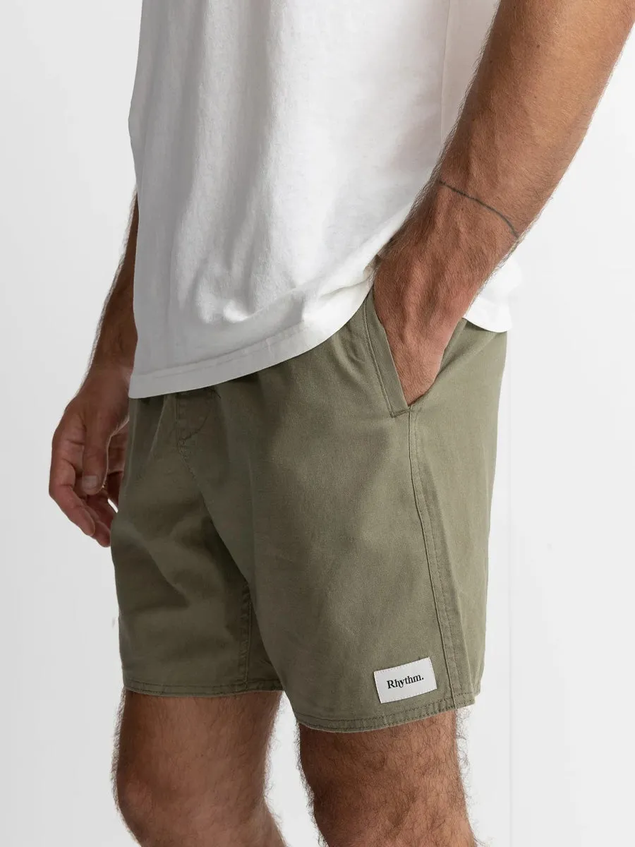 RHYTHM CLASSIC LINEN JAM SHORT - OLIVE sold by OAK