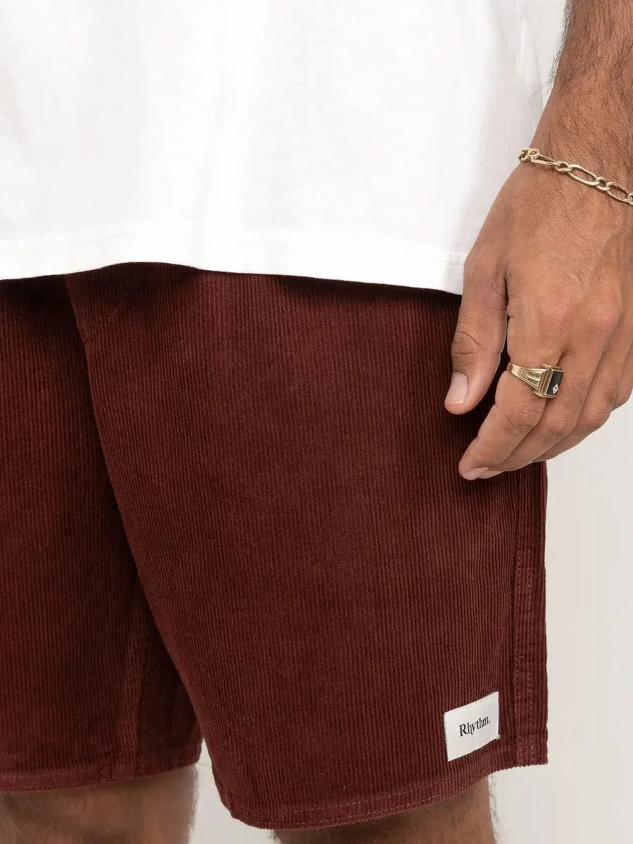 RHYTHM CLASSIC CORD JAM SHORT - MERLOT sold by OAK product image thumbnail 4
