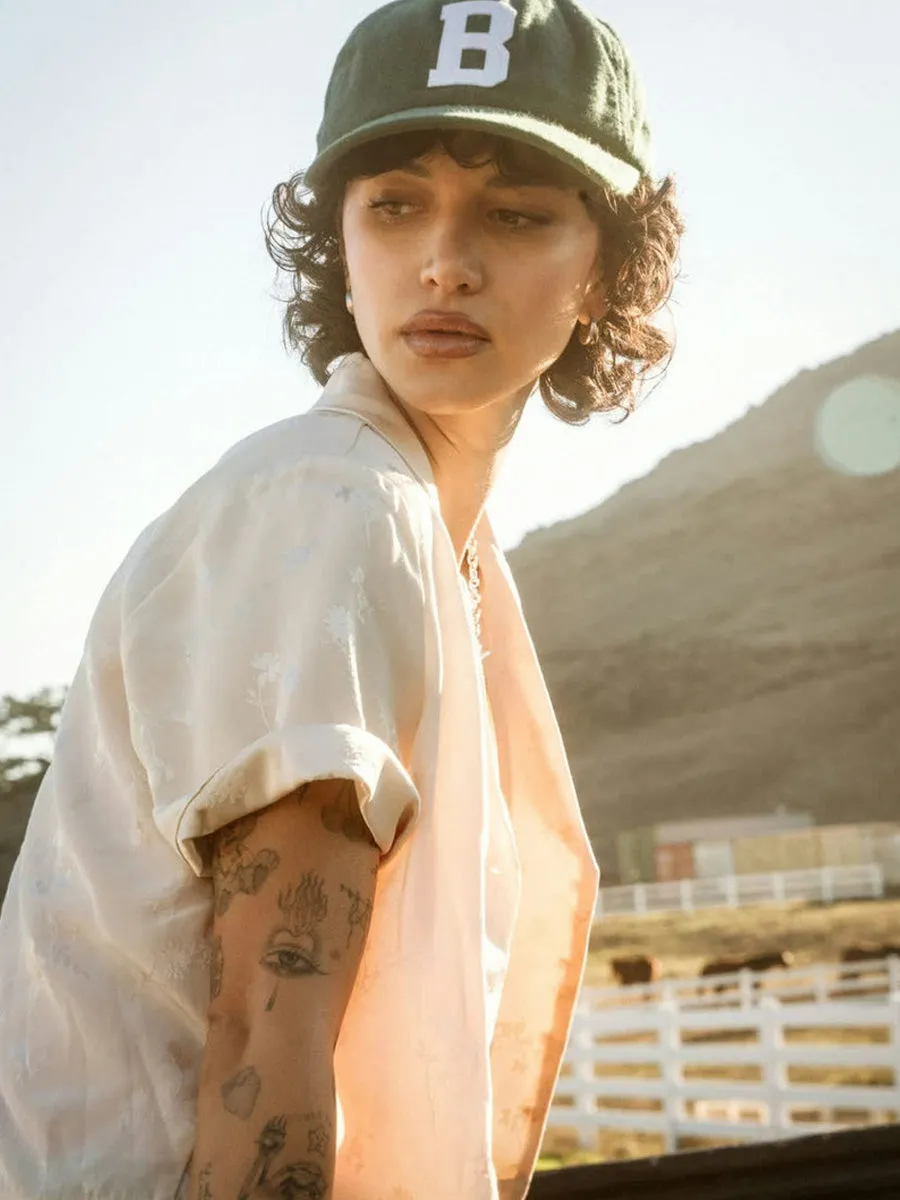 SILKY JACQUARD BUTTON DOWN - WHITECAP FLORAL sold by OAK product image thumbnail 3