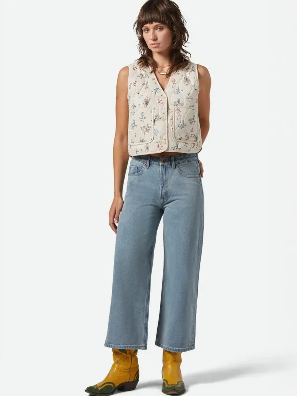 MARGO CROPPED 5 POCKET PANT - LIGHT DENIM made by OAK