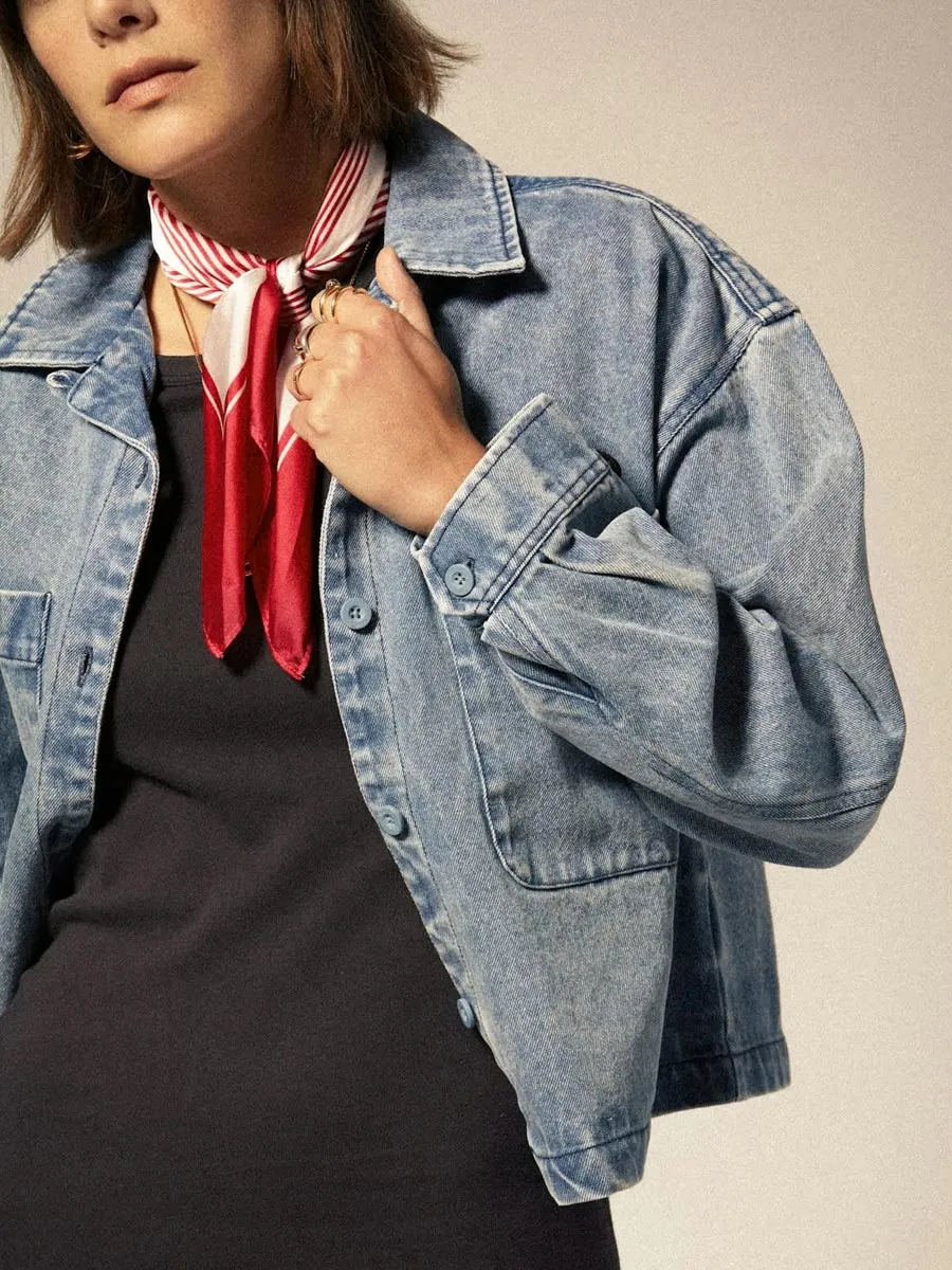 UTOPIA OVERSHIRT - LIGHT DENIM sold by OAK product image thumbnail 2