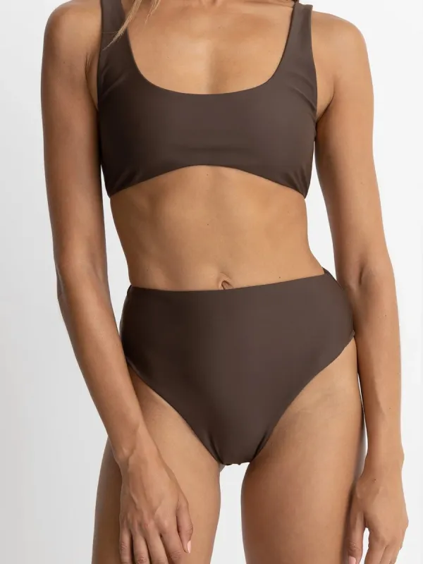 CLASSIC HI WAIST PANT - CHOCOLATE sold by OAK