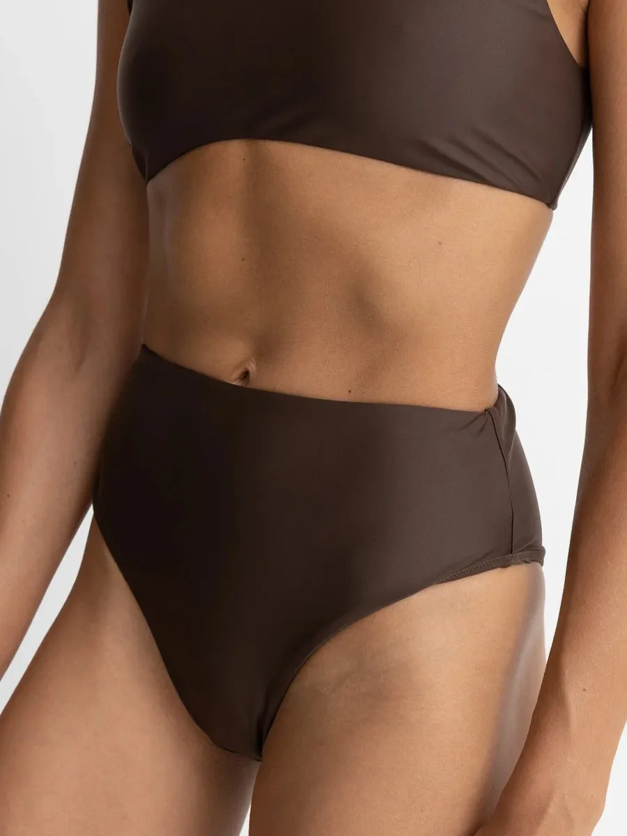 CLASSIC HI WAIST PANT - CHOCOLATE sold by OAK product image thumbnail 3