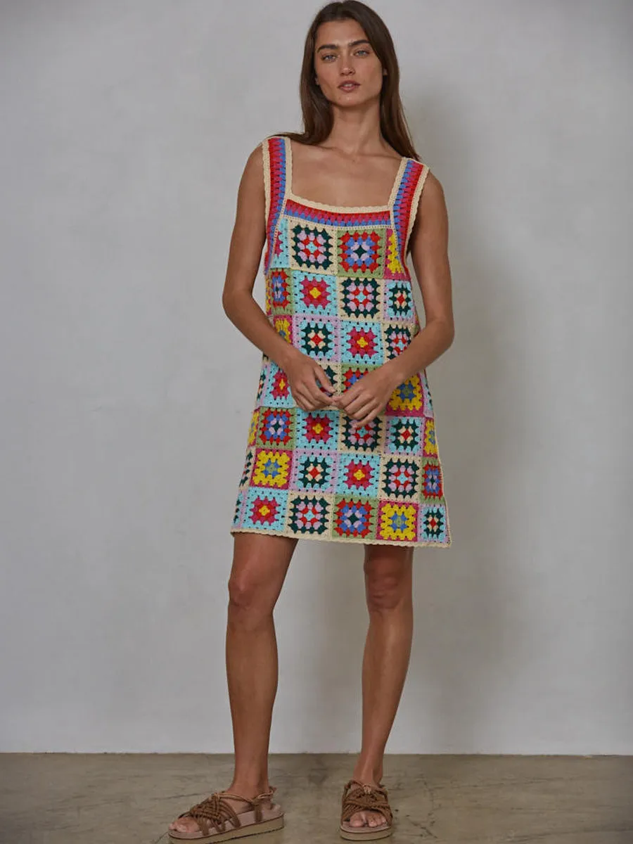 CROCHETED MULTI COLOURED DRESS sold by OAK