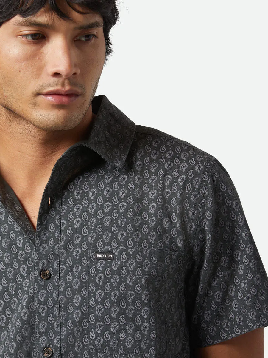BRIXTON CHARTER SHORT-SLEEVE SHIRT - WASHED BLACK/PAISLEY sold by OAK product image thumbnail 3