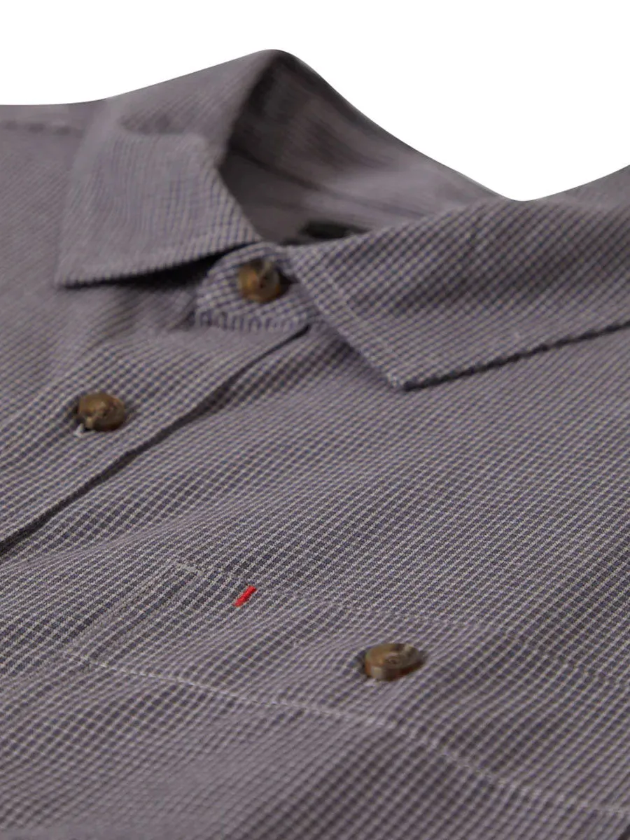 BRIXTON CRU MICRO PLAID SHORT-SLEEVE SHIRT - WASHED NAVY sold by OAK product image thumbnail 2